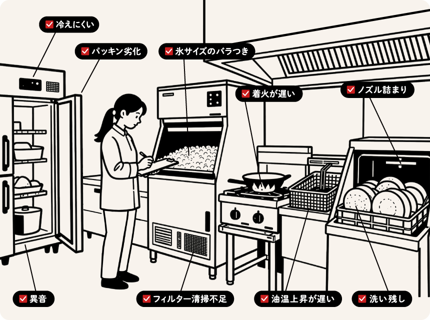 チェック項目のイラスト